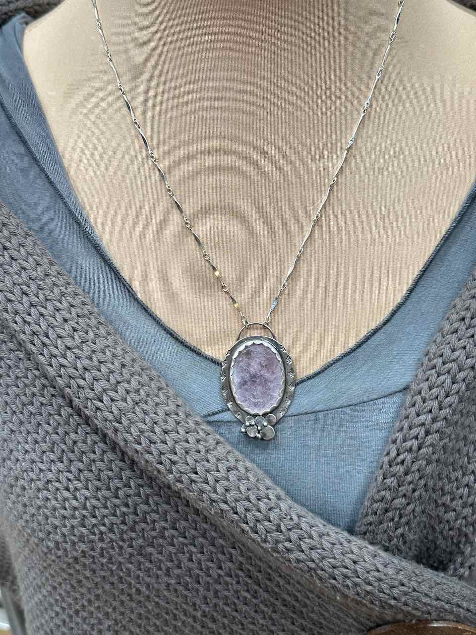 Lavender Flower Necklace
