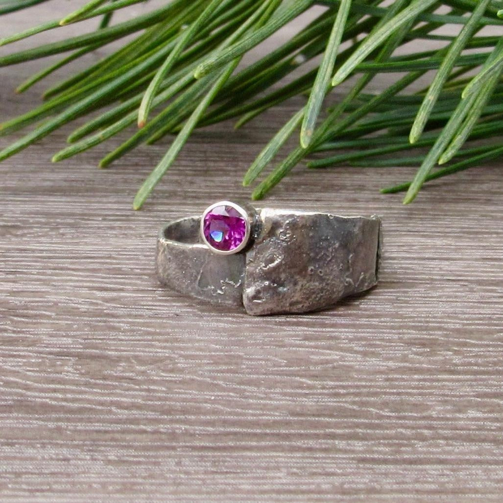 Rhodolite Garnet Organic Ring