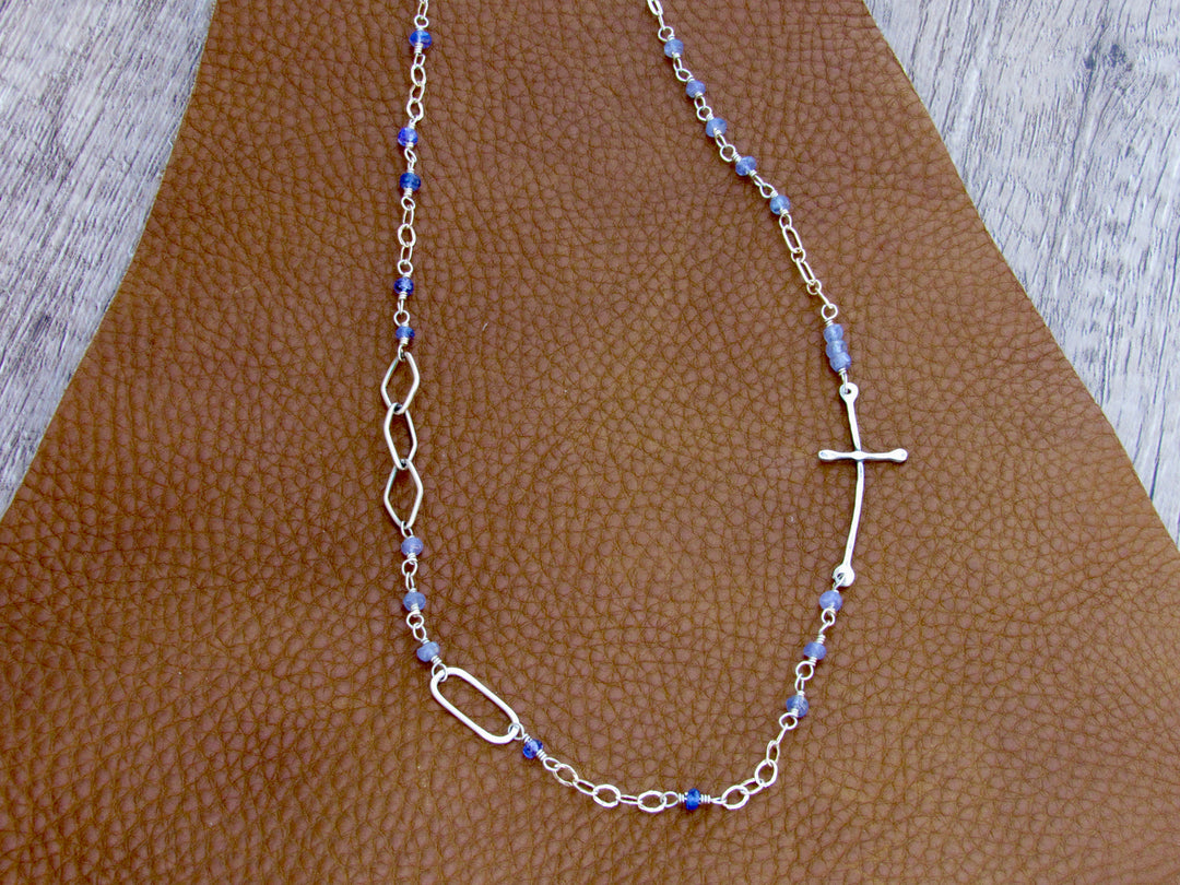 Gemstone Cross Links Necklace