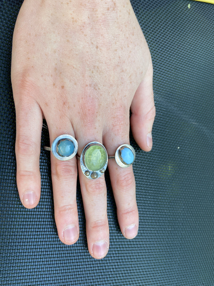 Petite Blue Opal Ring