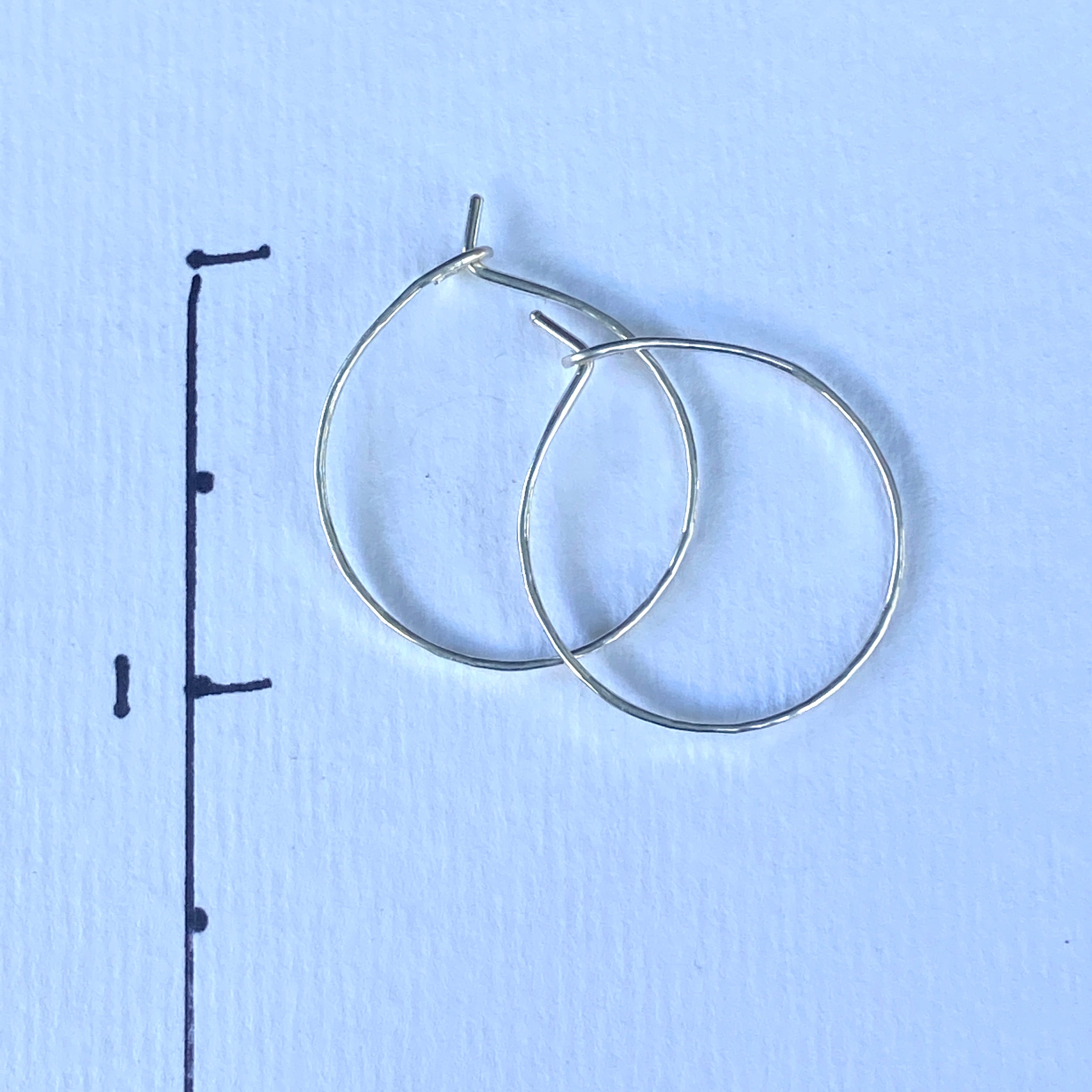 Delicate Silver Hoop Earrings in Multiple Sizes