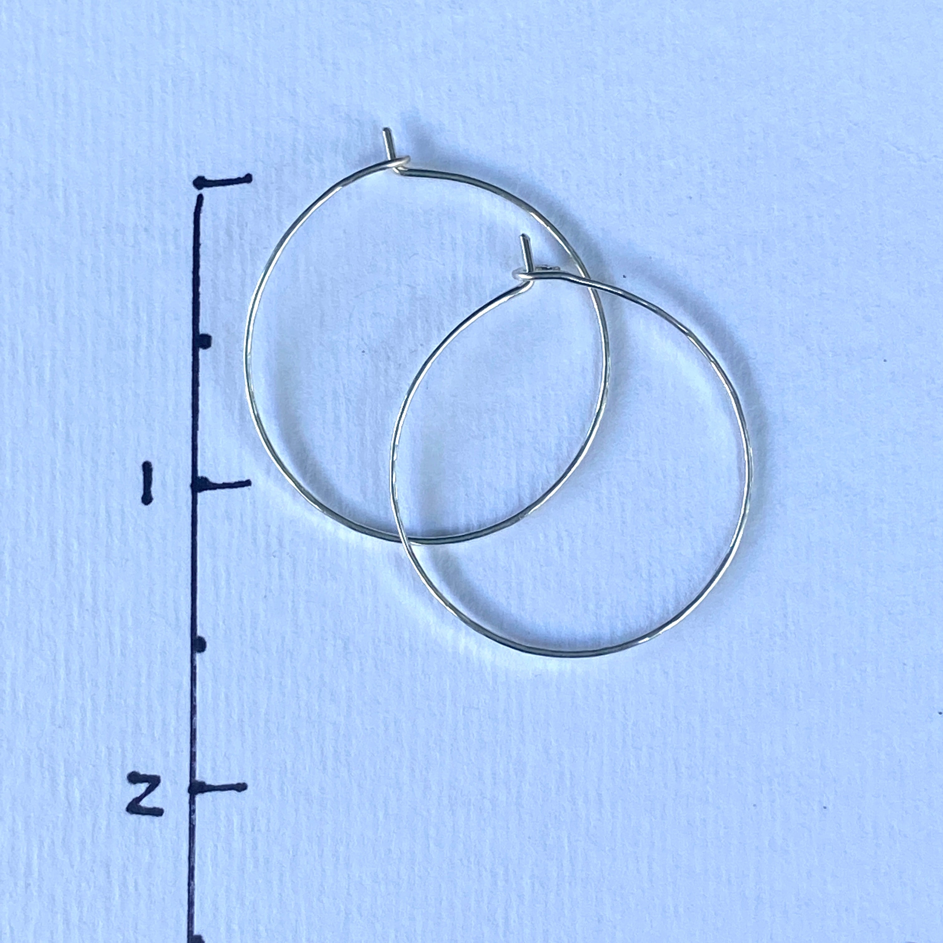 Delicate Silver Hoop Earrings in Multiple Sizes