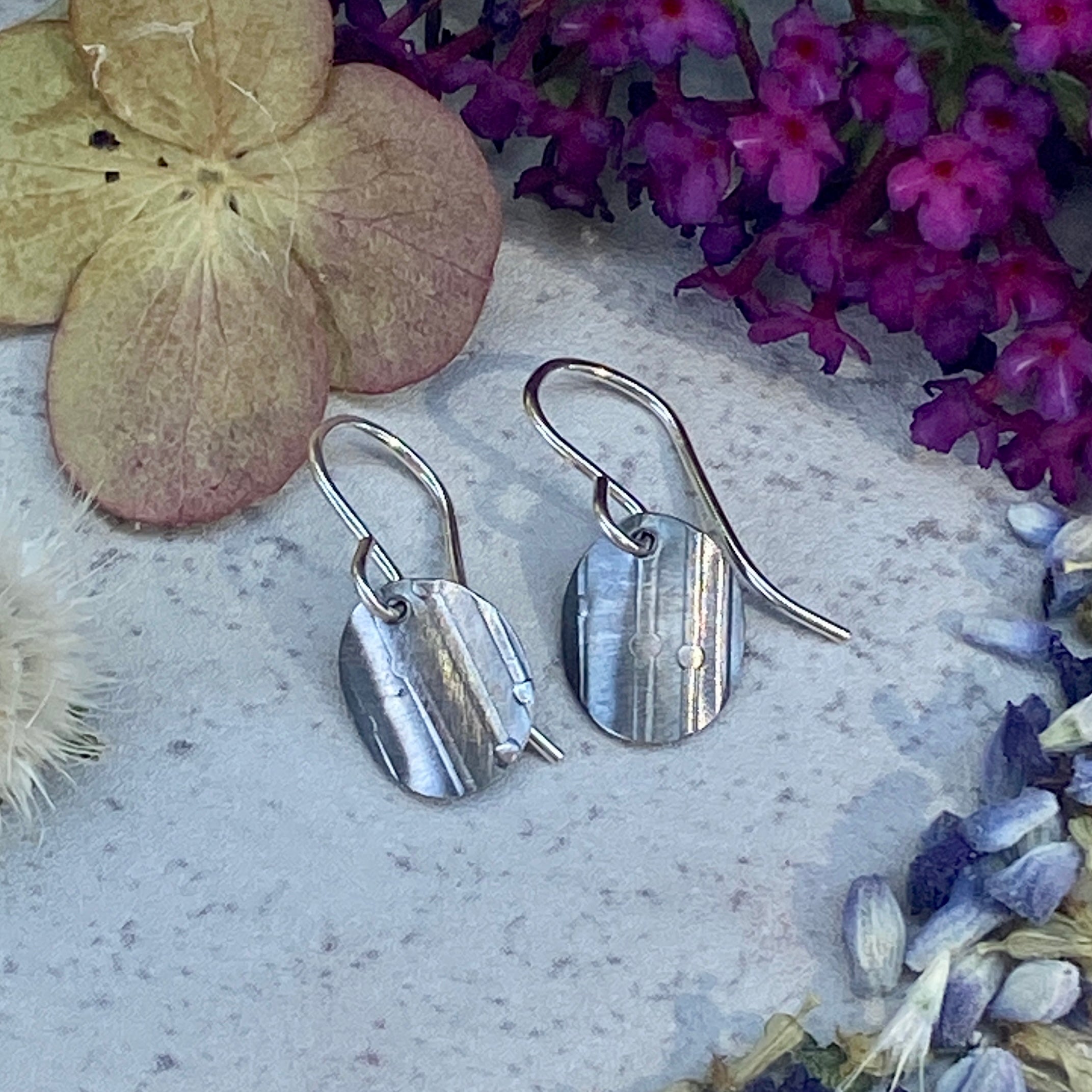 Folded Silver Earrings
