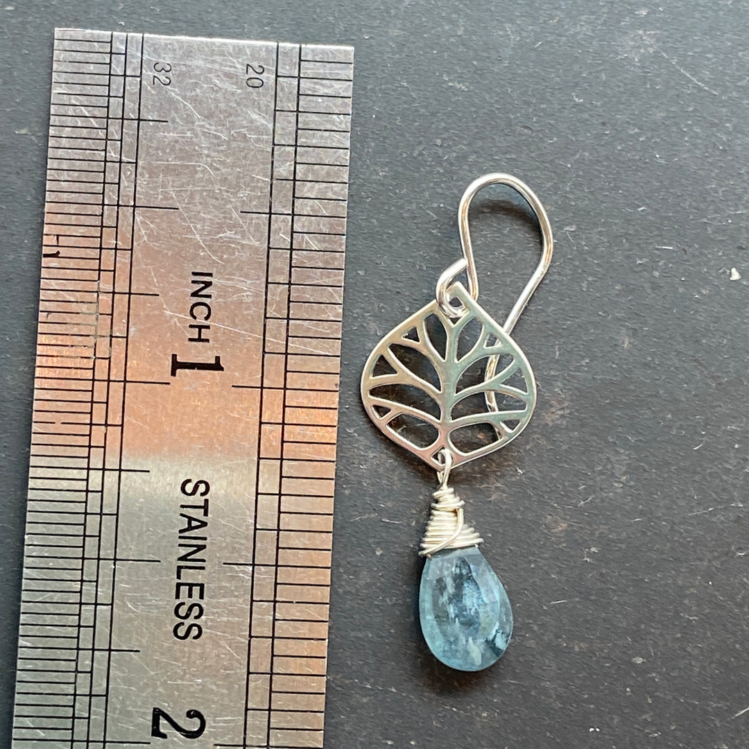 Aqua Tree Earrings